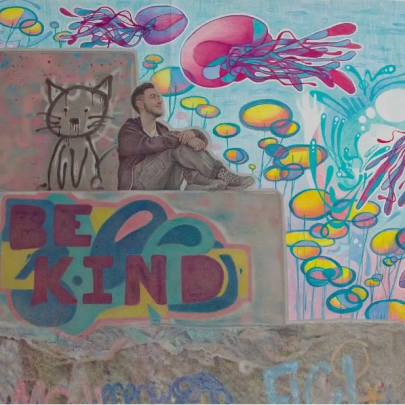 Aiden by Amy Kerr and Aiden DeCaro, 2023, colored pencil on paper