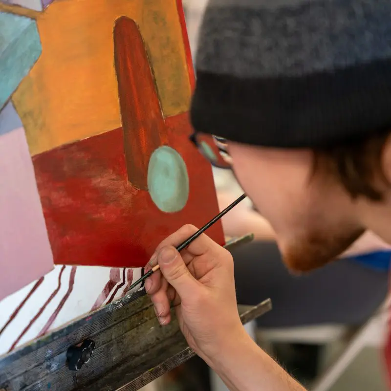 Person painting