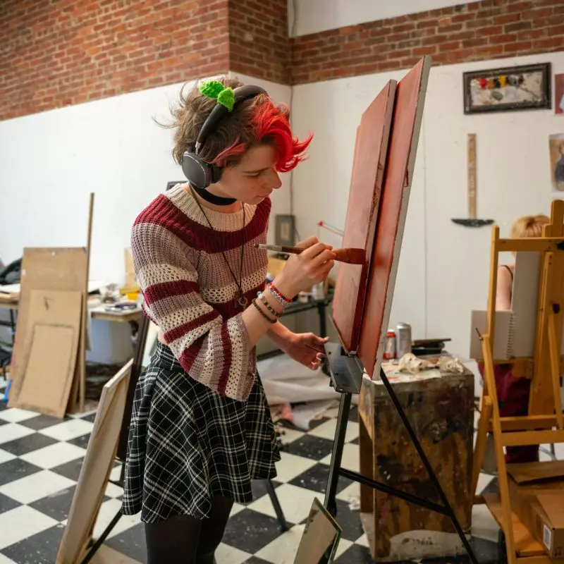 Person painting