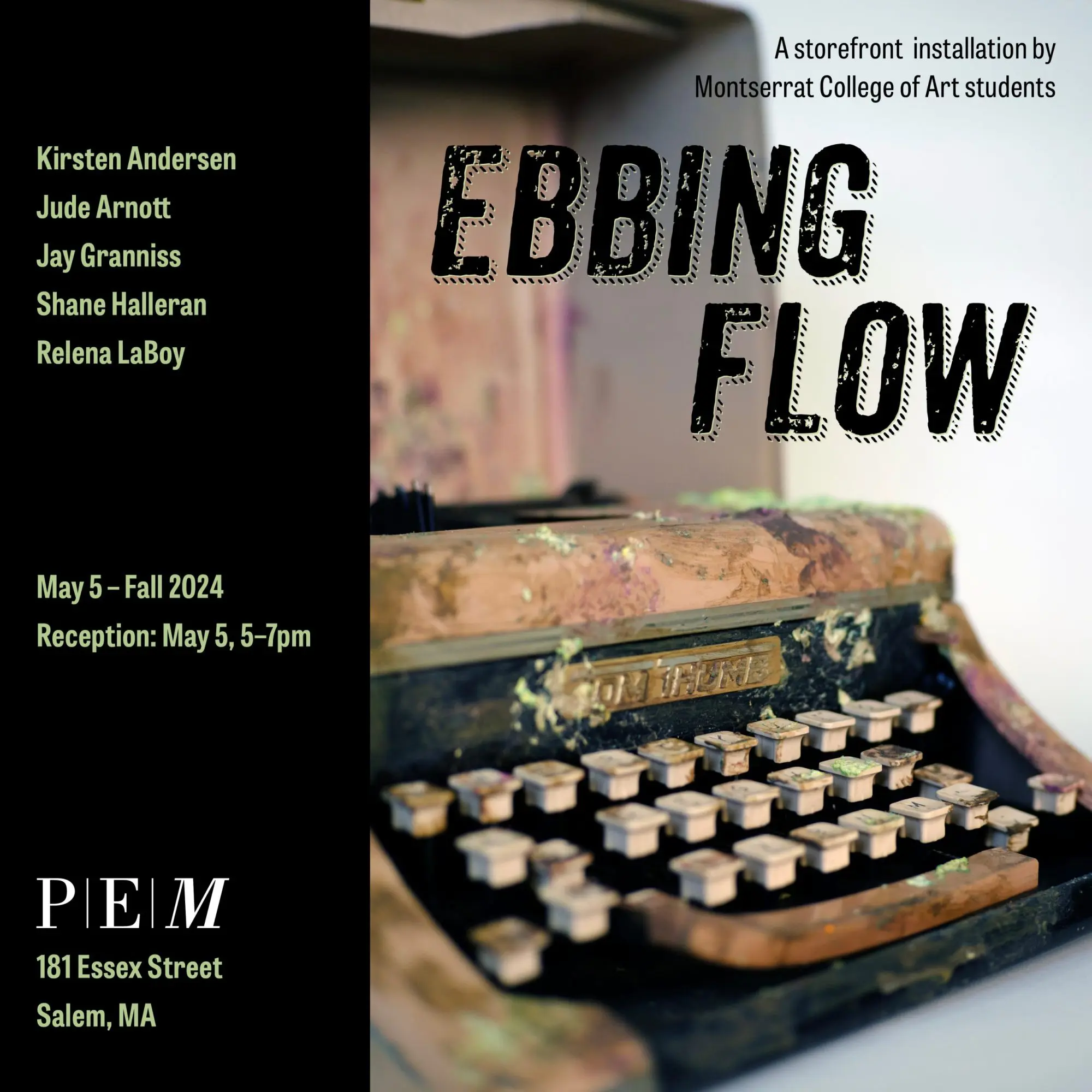 Ebbing Flow storefront installation
