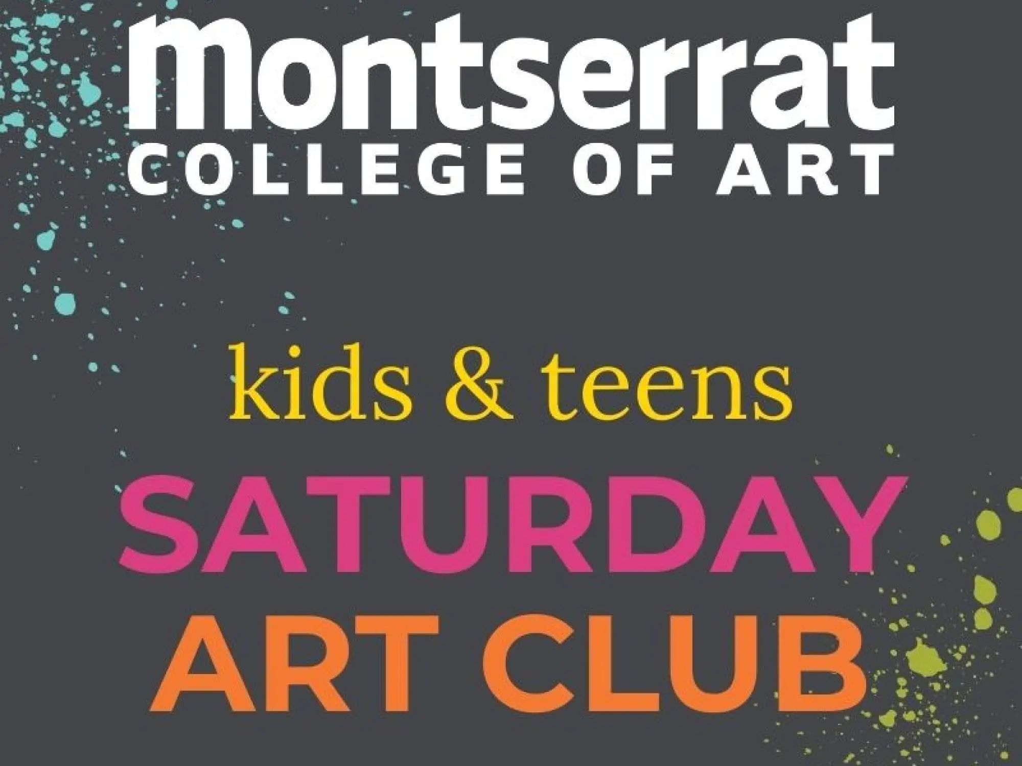 Montserrat College of Art Kids & Teens Saturday Art Club