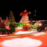 Christmas themed model train