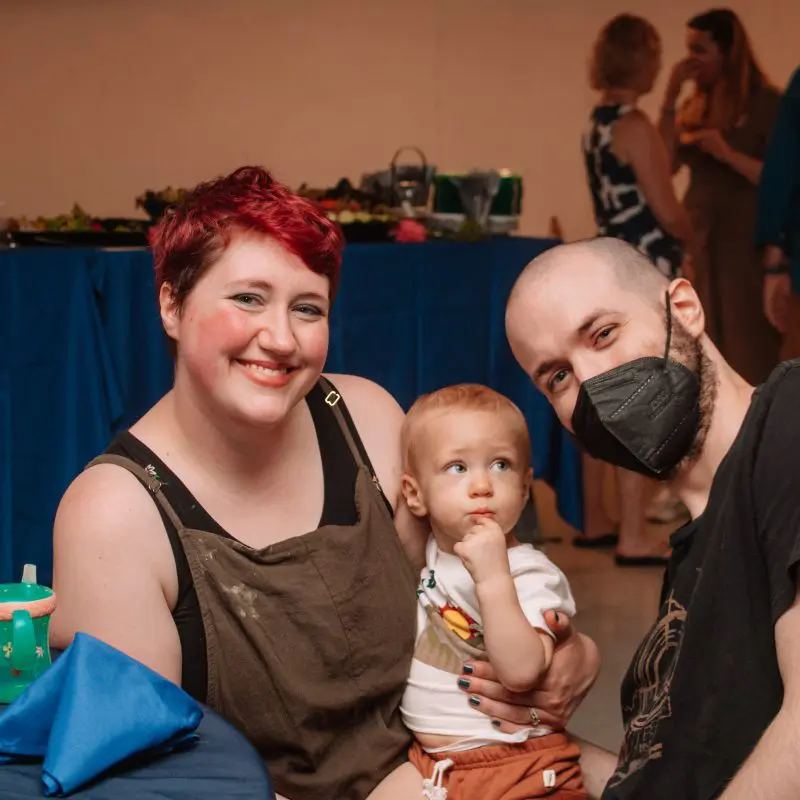 Alumni with a child