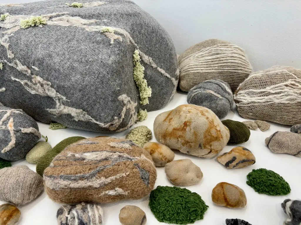 Rocks made of fabric