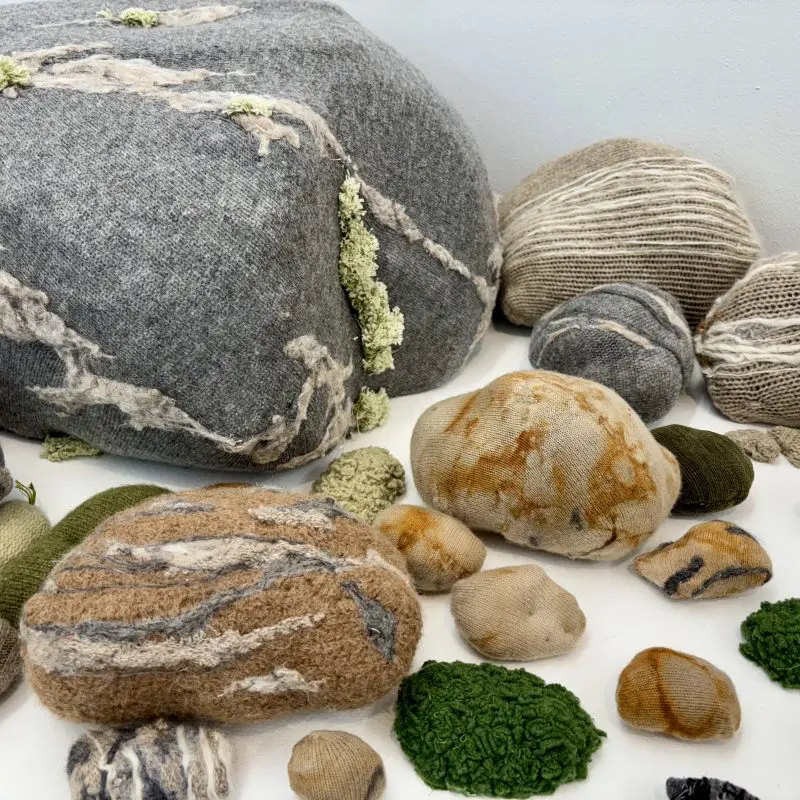 Rocks made of fabric