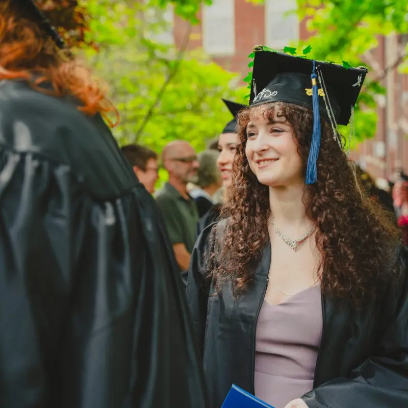 Line of graduates