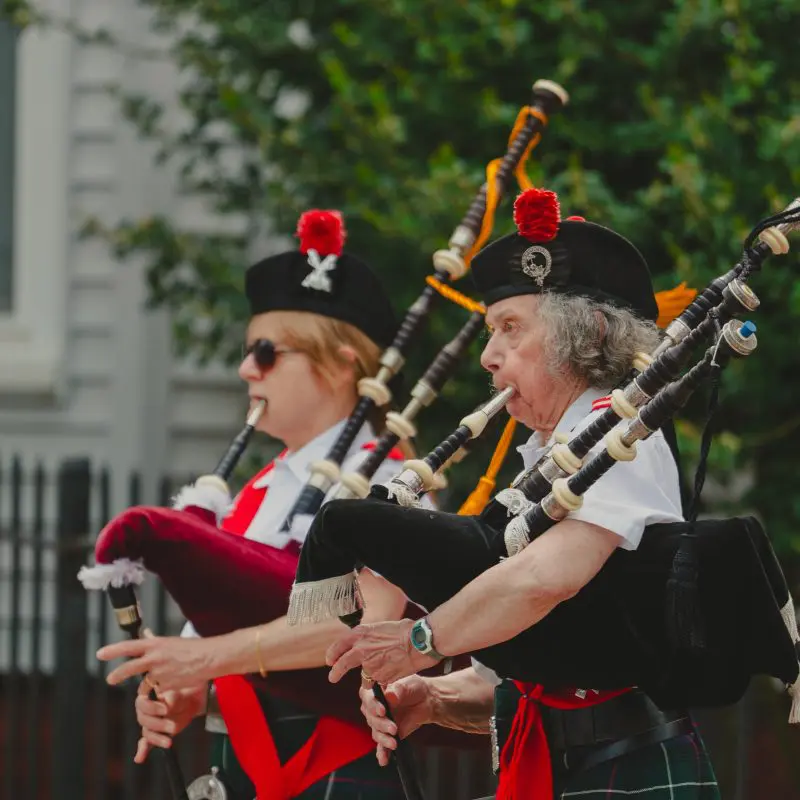 Bagpipe players