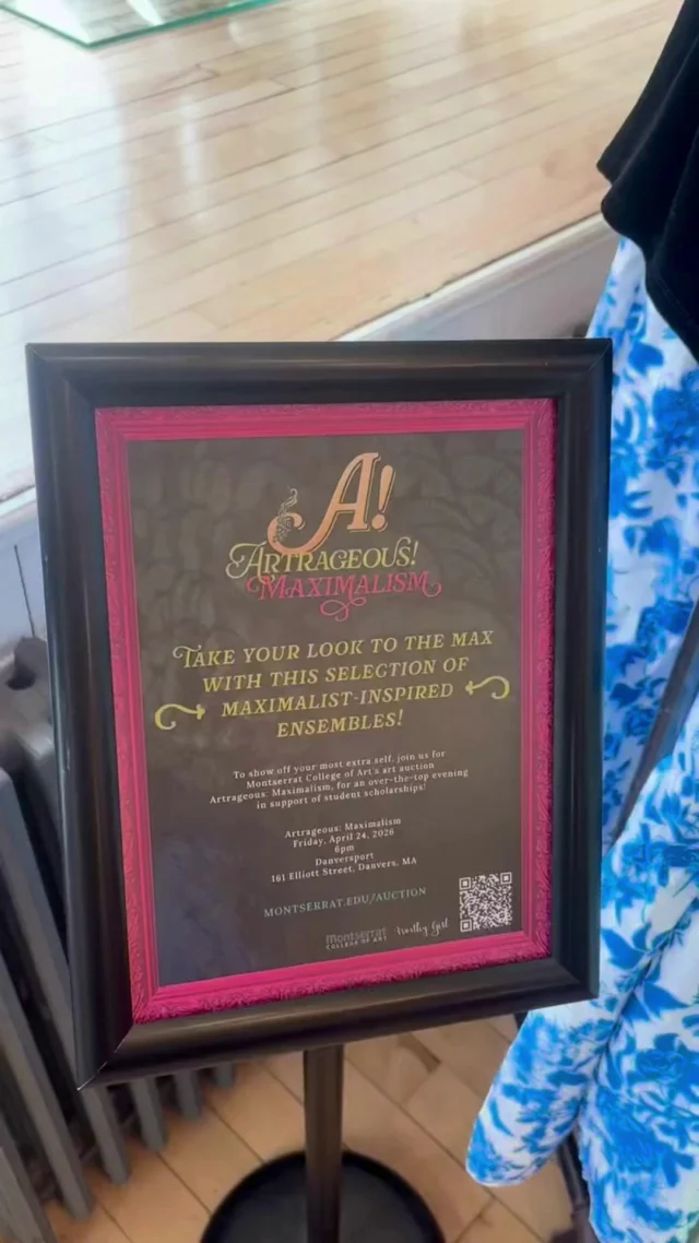 Need some Maximalist inspiration for Artrageous? @worthygirlshop has got you covered! Stop by 276 Cabot St. in Beverly to check out their special rack of gear picked out just for your most extra looks! Get there soon because the Artrageous Art Auction is THIS Friday, April 24 - don't miss it!#Artrageous #ArtAuction #MontserratCollegeofArt #WorthyGirl #ConsignmentStore