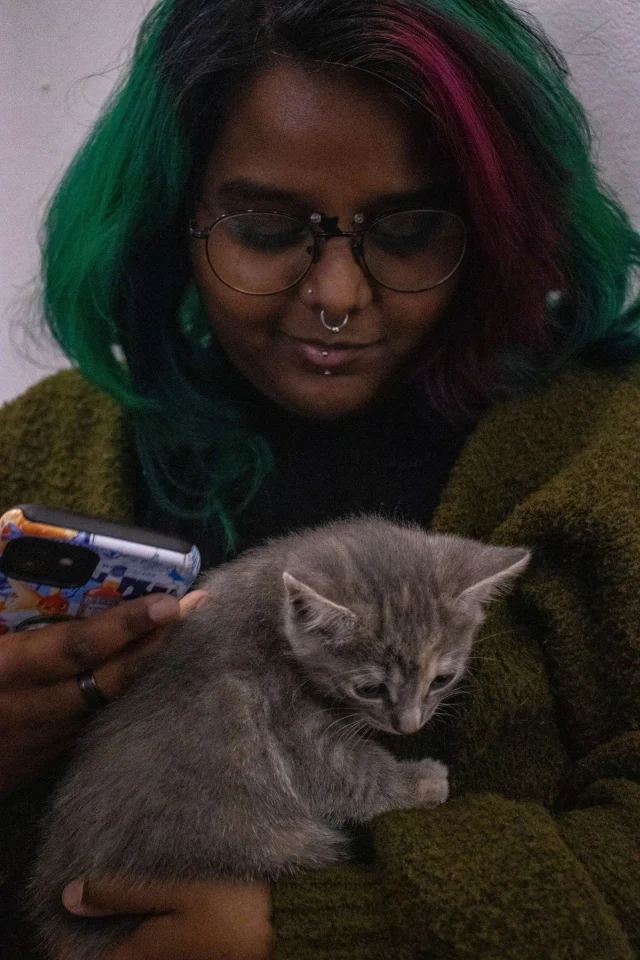 A little end of semester de-stress moment with kittens!!!photos: Kiana Rodriguez