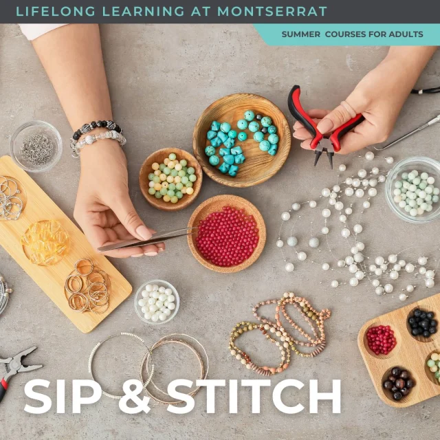 Sip ‘n Stitch: Beaded Earring Workshop
With Lisa Richardson Bach
July 10, 6:30–8:30pm
The Bower, 248 Cabot Street, Beverly
Tuition: $35Spend a relaxing evening sipping a beverage and creating a beautiful pair of earrings! This workshop is the perfect excuse to grab a friend, a partner, or a family member for a fun, creative night out. In just two hours, you’ll learn to make a unique design using seed beads and shaped beads for a look that’s all your own. No prior experience is needed, and all materials—needles, thread, ear wires, and beads—are supplied. Enjoy a laid-back evening of crafting and leave with a cool new pair of earrings!Register today at the Lifelong Learning link in bio!#BeadedEarrings #EarringWorkshop #CraftNight #SipAndStitch #HandmadeJewelry #JewelryMaking
