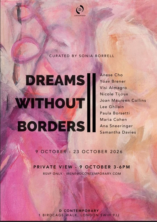 Paula Borsetti '97 is showing her work in London. Two of her new paintings, It Cycles Through My Heart and The Stories Pass Through Me, will hang in Dreams Without Borders II at D Contemporary this October.Sonia Borrell curated the group show, which brings together ten international artists. It looks at what happens when a work leaves the studio and meets an audience. Paula's large acrylic paintings fit that idea well. She layers washes of magenta, coral and blush with drawn lines and drips, so you can see how each piece was built over time.Dreams Without Borders II runs October 9 through 23 at 1 Birdcage Walk, London. If you're in the city, stop in and see a fellow Montserrat artist's work!@paula_locuststreetstudios